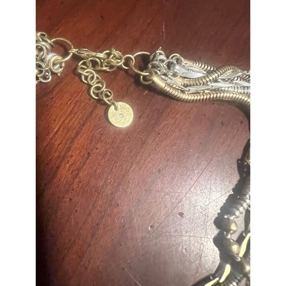 Stella & Dot Ezra Statement Necklace 8 Stand Necklace EarthTone Elegant Classic - Picture 5 of 8